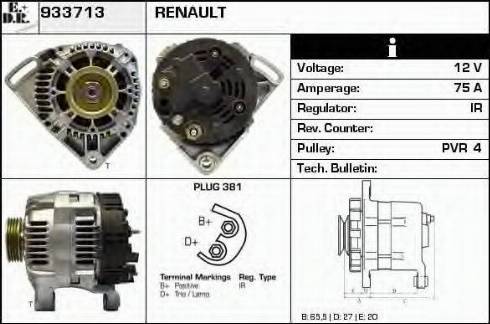 EDR 933713 - Alternator autospares.lv