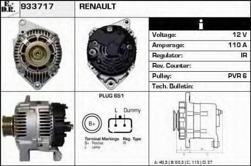 EDR 933717 - Alternator autospares.lv