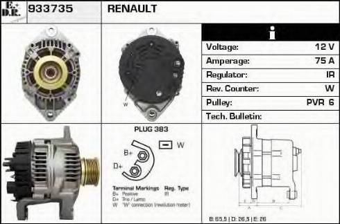 EDR 933735 - Alternator autospares.lv