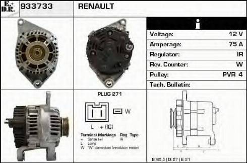 EDR 933733 - Alternator autospares.lv