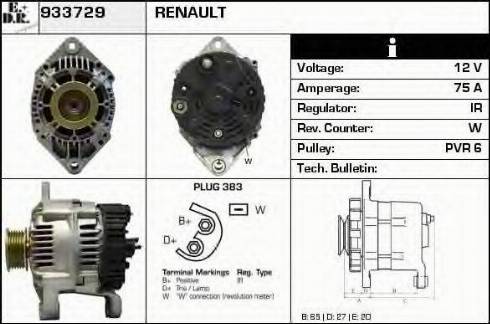 EDR 933729 - Alternator autospares.lv