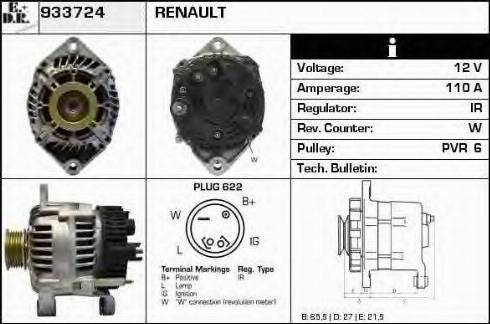 EDR 933724 - Alternator autospares.lv