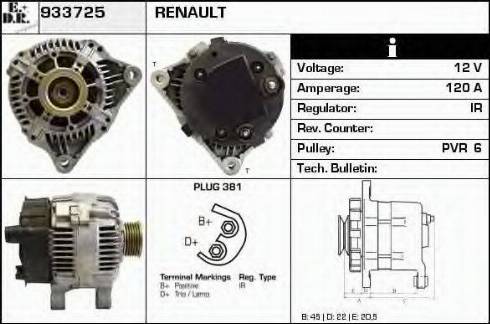 EDR 933725 - Alternator autospares.lv