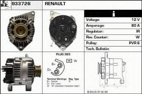 EDR 933726 - Alternator autospares.lv