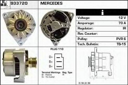 EDR 933720 - Alternator autospares.lv