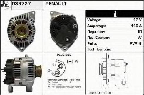 EDR 933727 - Alternator autospares.lv