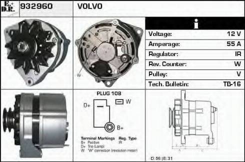 EDR 932960 - Alternator autospares.lv