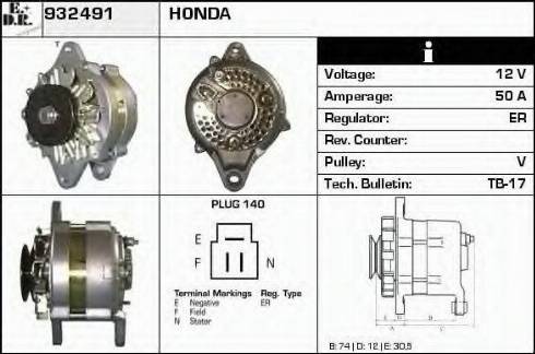 EDR 932491 - Alternator autospares.lv