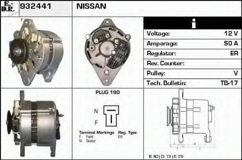 EDR 932441 - Alternator autospares.lv