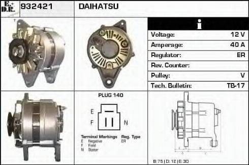 EDR 932421 - Alternator autospares.lv