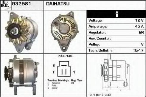 EDR 932581 - Alternator autospares.lv