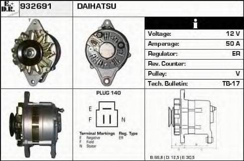 EDR 932691 - Alternator autospares.lv