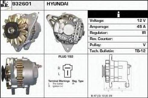 EDR 932601 - Alternator autospares.lv