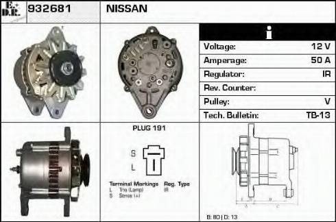 EDR 932681 - Alternator autospares.lv