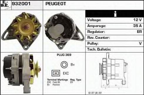 EDR 932001 - Alternator autospares.lv