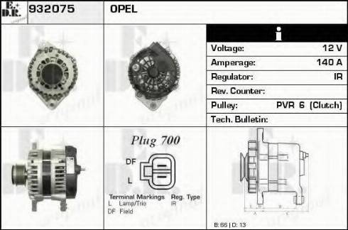 EDR 932075 - Alternator autospares.lv