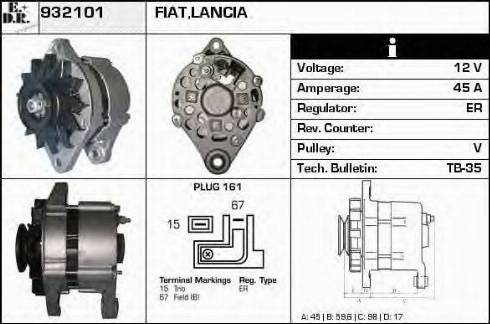 EDR 932101 - Alternator autospares.lv