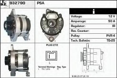 EDR 932790 - Alternator autospares.lv