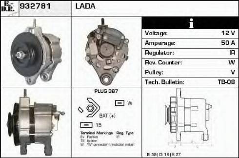 EDR 932781 - Alternator autospares.lv