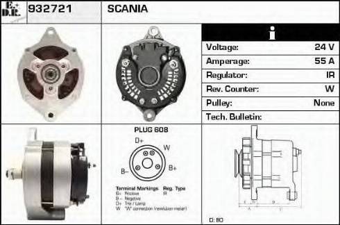 EDR 932721 - Alternator autospares.lv