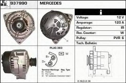 EDR 937990 - Alternator autospares.lv