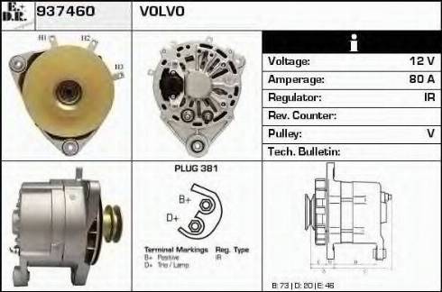 EDR 937460 - Alternator autospares.lv