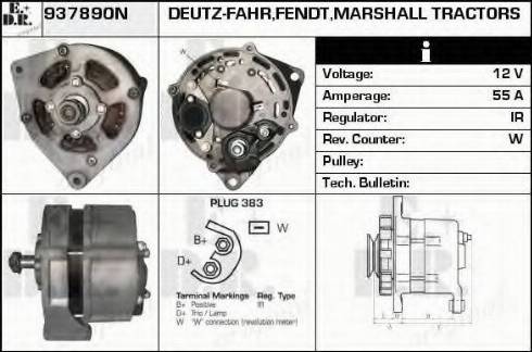 EDR 937890N - Alternator autospares.lv