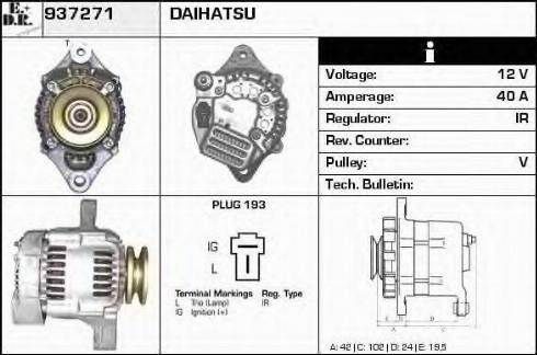 EDR 937271 - Alternator autospares.lv