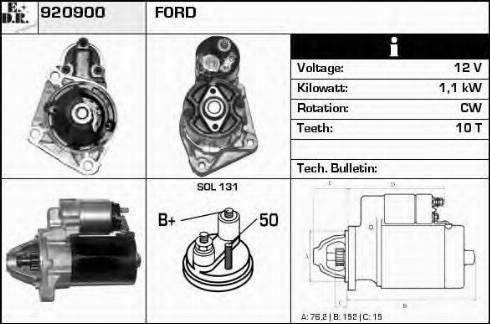 EDR 920900 - Starter autospares.lv