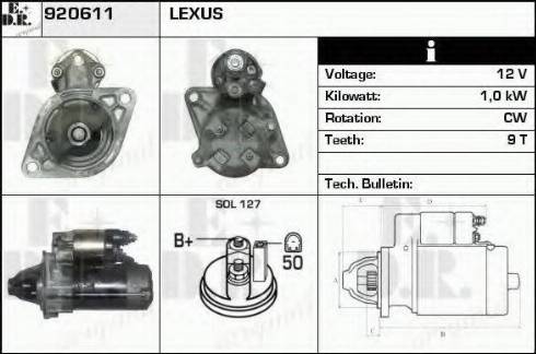 EDR 920611 - Starter autospares.lv