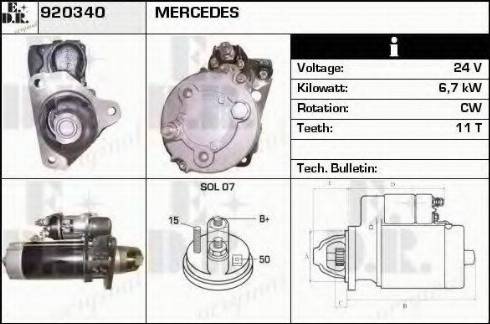 EDR 920340 - Starter autospares.lv