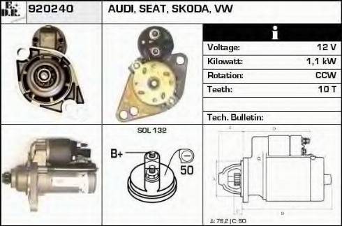 EDR 920240 - Starter autospares.lv