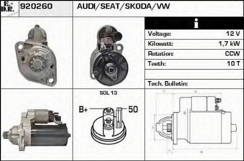 EDR 920260 - Starter autospares.lv