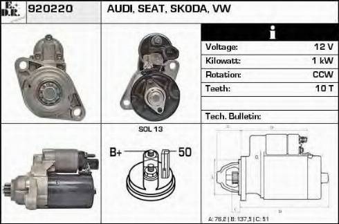 EDR 920220 - Starter autospares.lv