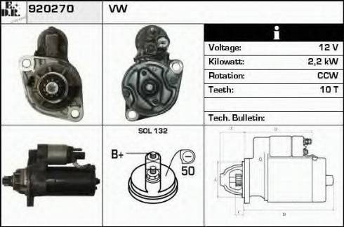 EDR 920270 - Starter autospares.lv