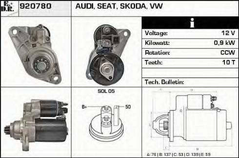 EDR 920780 - Starter autospares.lv