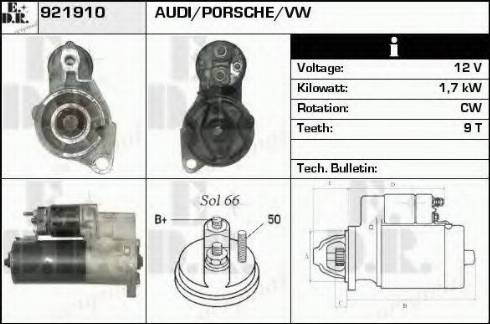 EDR 921910 - Starter autospares.lv