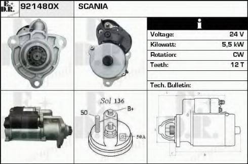 EDR 921480X - Starter autospares.lv