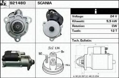 EDR 921480 - Starter autospares.lv