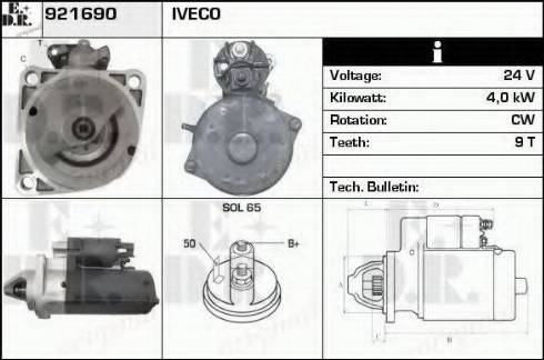 EDR 921690 - Starter autospares.lv