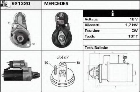 EDR 921320 - Starter autospares.lv