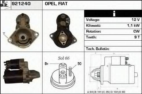 EDR 921240 - Starter autospares.lv