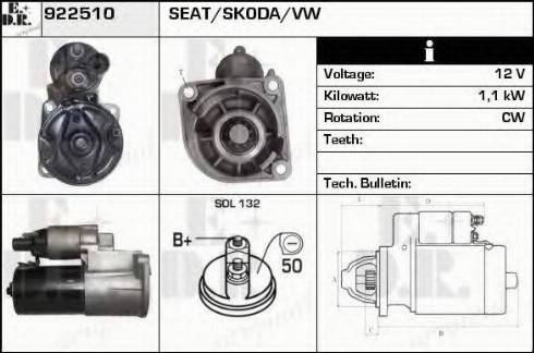 EDR 922510 - Starter autospares.lv