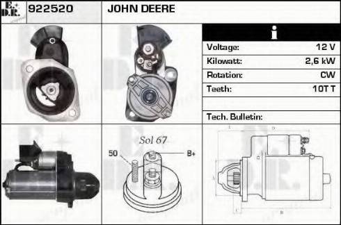 EDR 922520 - Starter autospares.lv