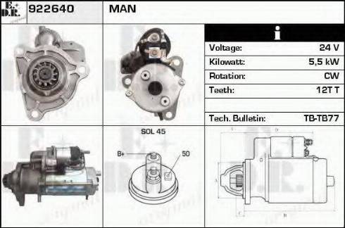 EDR 922640 - Starter autospares.lv