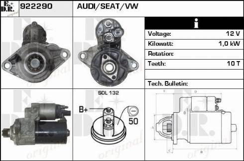 EDR 922290 - Starter autospares.lv