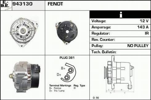 EDR 19092302 - Alternator autospares.lv