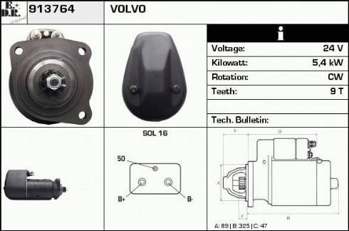 EDR 19082030 - Starter autospares.lv