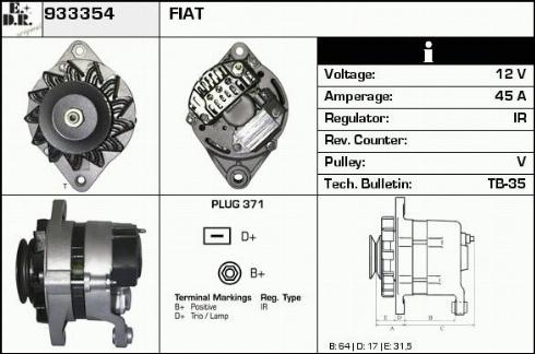 EDR WA14465 - Alternator autospares.lv