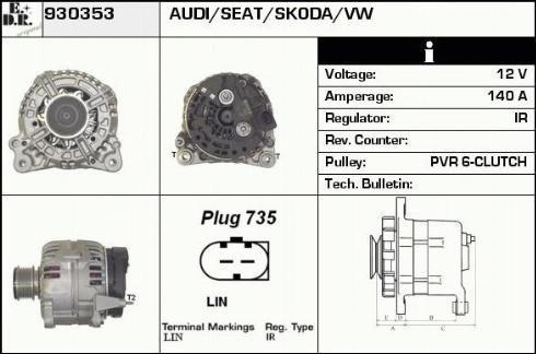 EDR WA11464 - Alternator autospares.lv